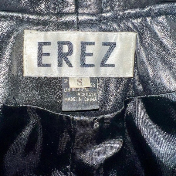 EREZ Vintage 1980’s Flaming Iris Leather jacket with snakeskin and beaded detail - Picture 10 of 10